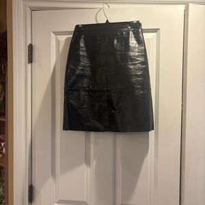 GAP Shiny Black genuine leather Skirt